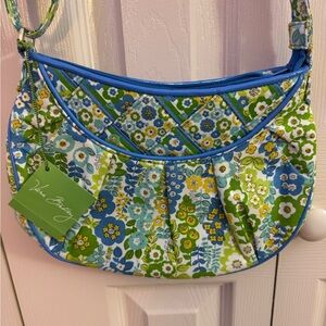 Vera Bradley Floral Blue and Green Crossbody Bag